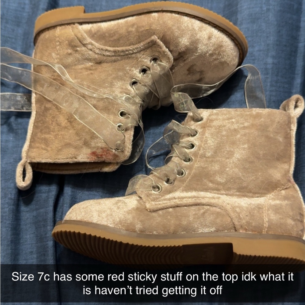 Tan Suede Lace-Up Boots